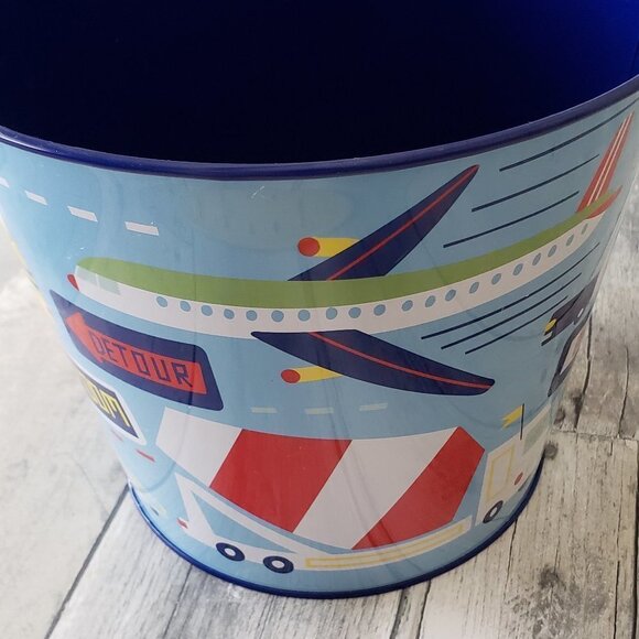 NWT - Kids Transportation Metal Bucket Pail - Plane, Truck, Car, Helicopter - Picture 6 of 7